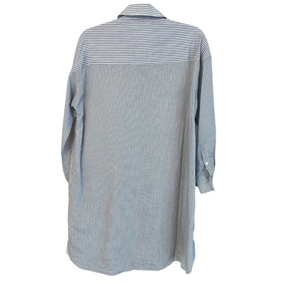 James Perse Los Angeles Shirt Dress Grey Stripe 1 Small Minimalist Contemporary - Picture 4 of 7